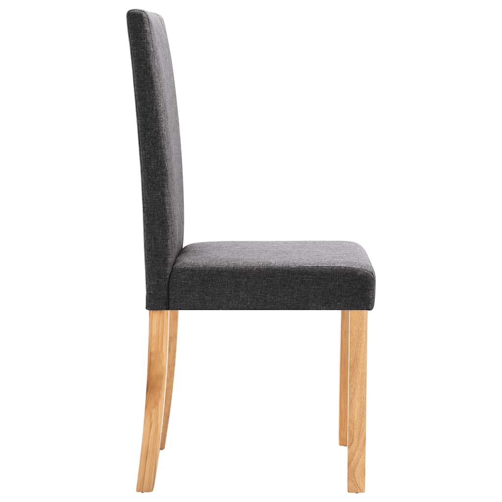 Dining Chairs 2 pcs Dark Gray Fabric