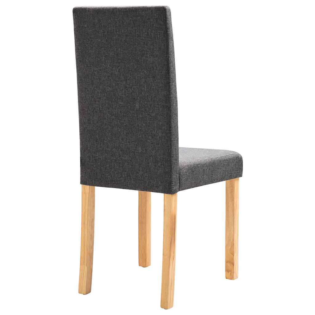 Dining Chairs 2 pcs Dark Gray Fabric