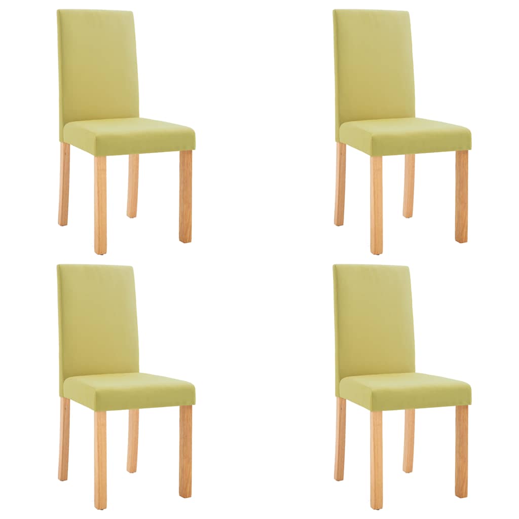 Dining Chairs 4 pcs Green Fabric