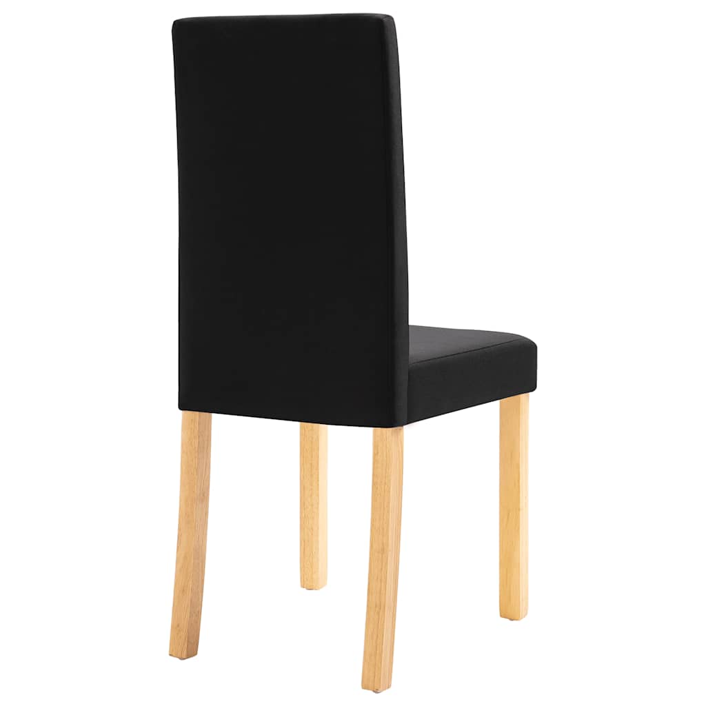 Dining Chairs 4 pcs Black Fabric