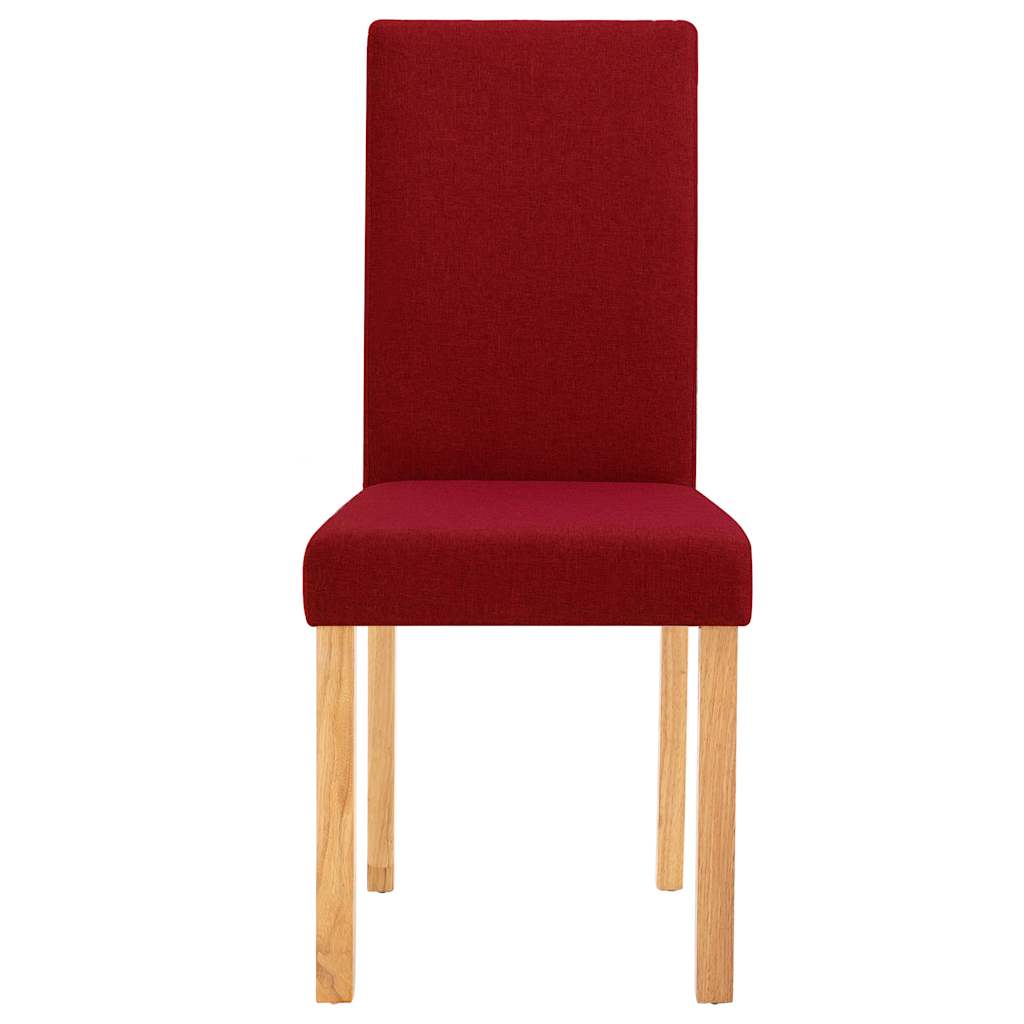 Dining Chairs 4 pcs Wine Red Fabric