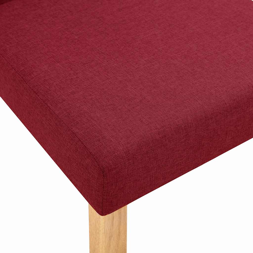 Dining Chairs 4 pcs Wine Red Fabric