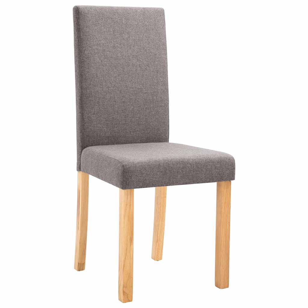 Dining Chairs 2 pcs Taupe Fabric