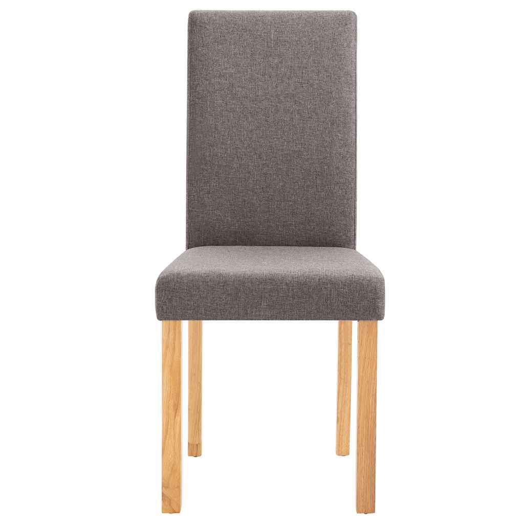 Dining Chairs 2 pcs Taupe Fabric