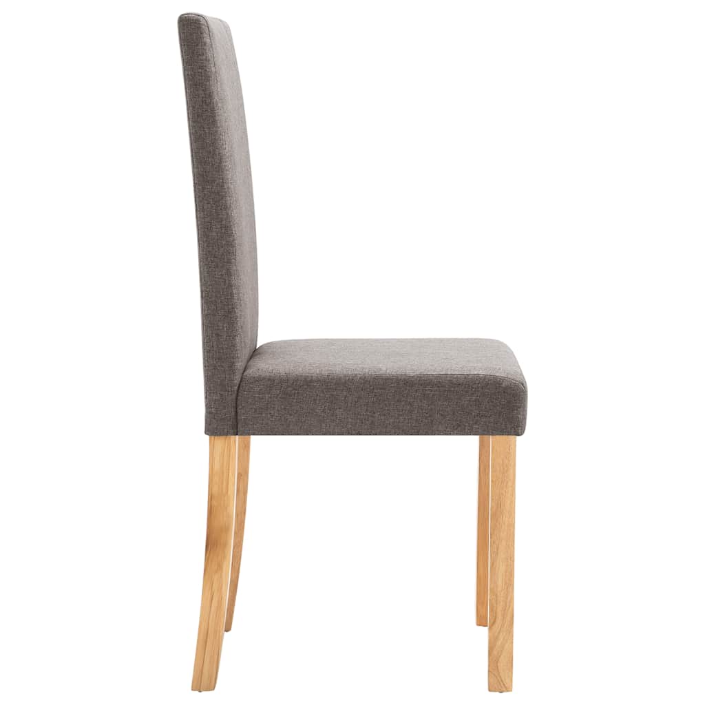 Dining Chairs 2 pcs Taupe Fabric