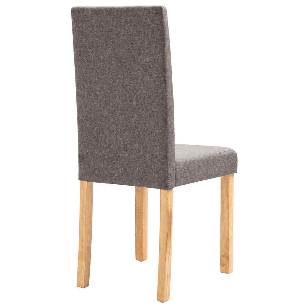 Dining Chairs 2 pcs Taupe Fabric