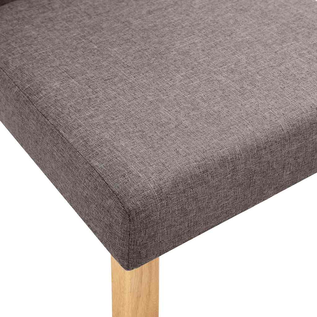 Dining Chairs 2 pcs Taupe Fabric