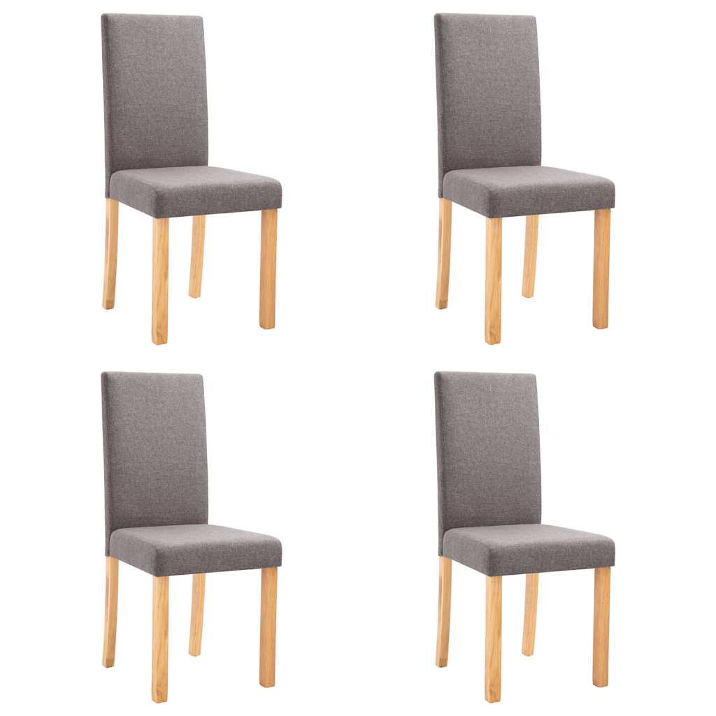 Dining Chairs 4 pcs Taupe Fabric