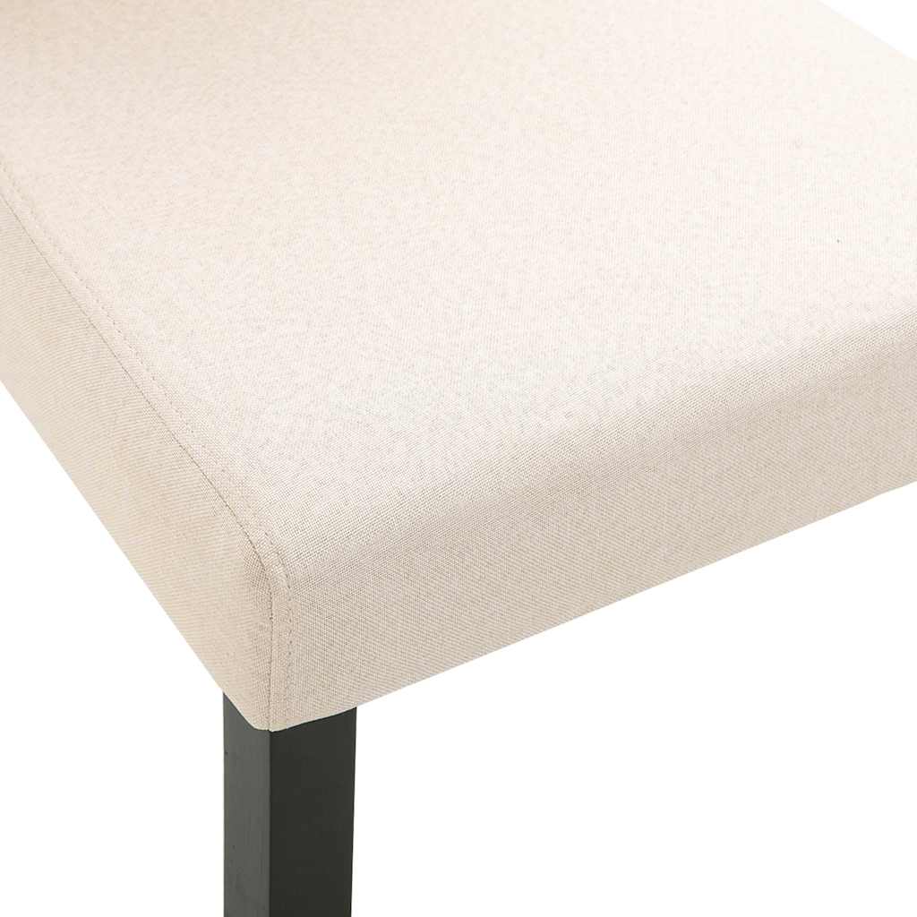 Dining Chairs 4 pcs Cream Fabric