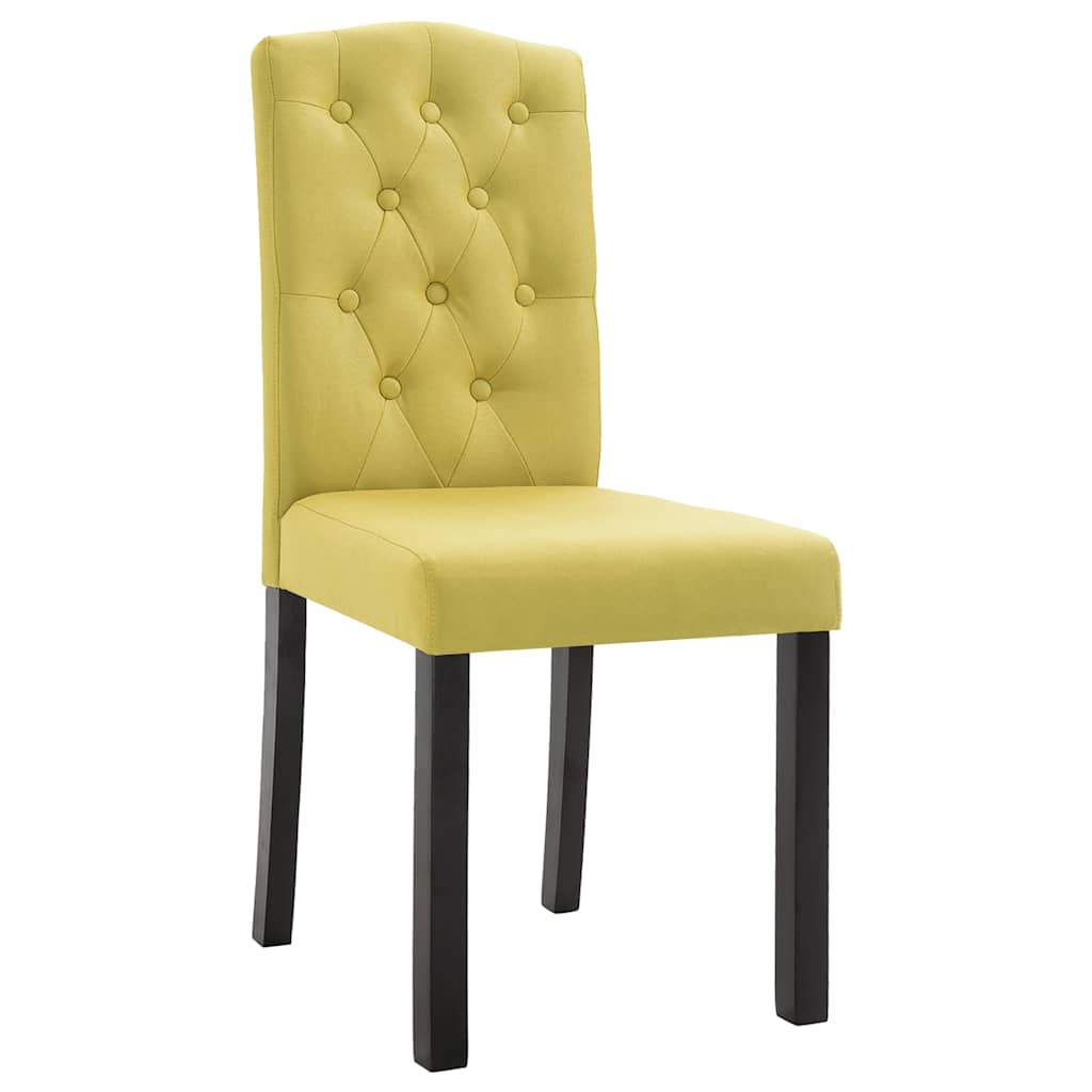 Dining Chairs 2 pcs Green Fabric