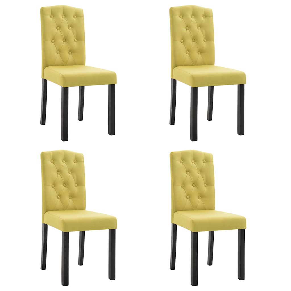Dining Chairs 4 pcs Green Fabric