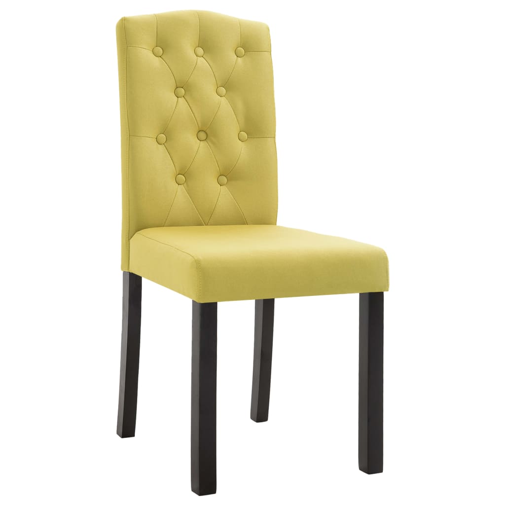 Dining Chairs 4 pcs Green Fabric