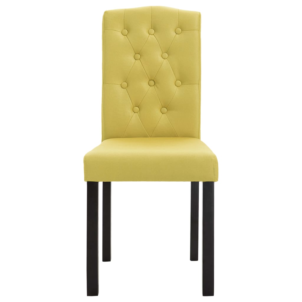 Dining Chairs 4 pcs Green Fabric