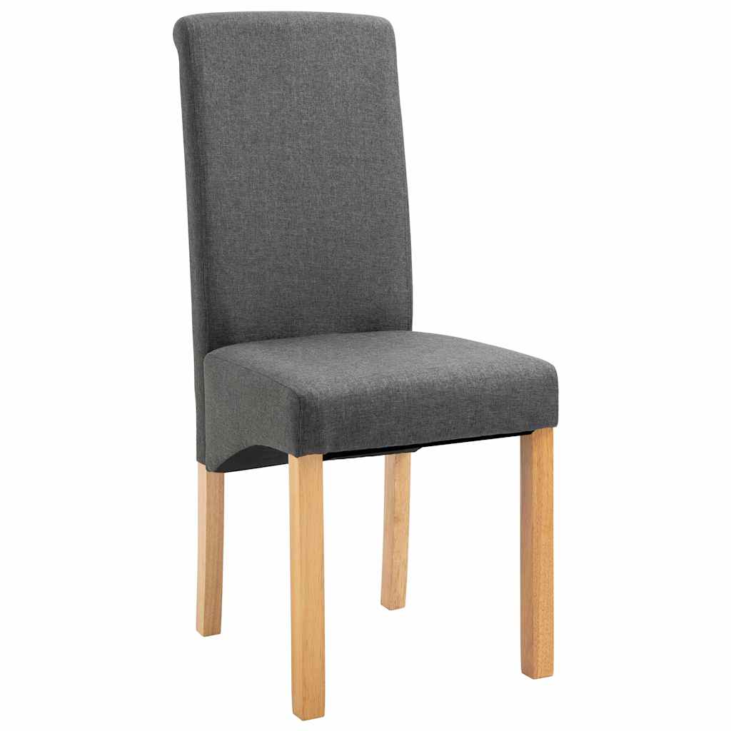 Dining Chairs 2 pcs Gray Fabric