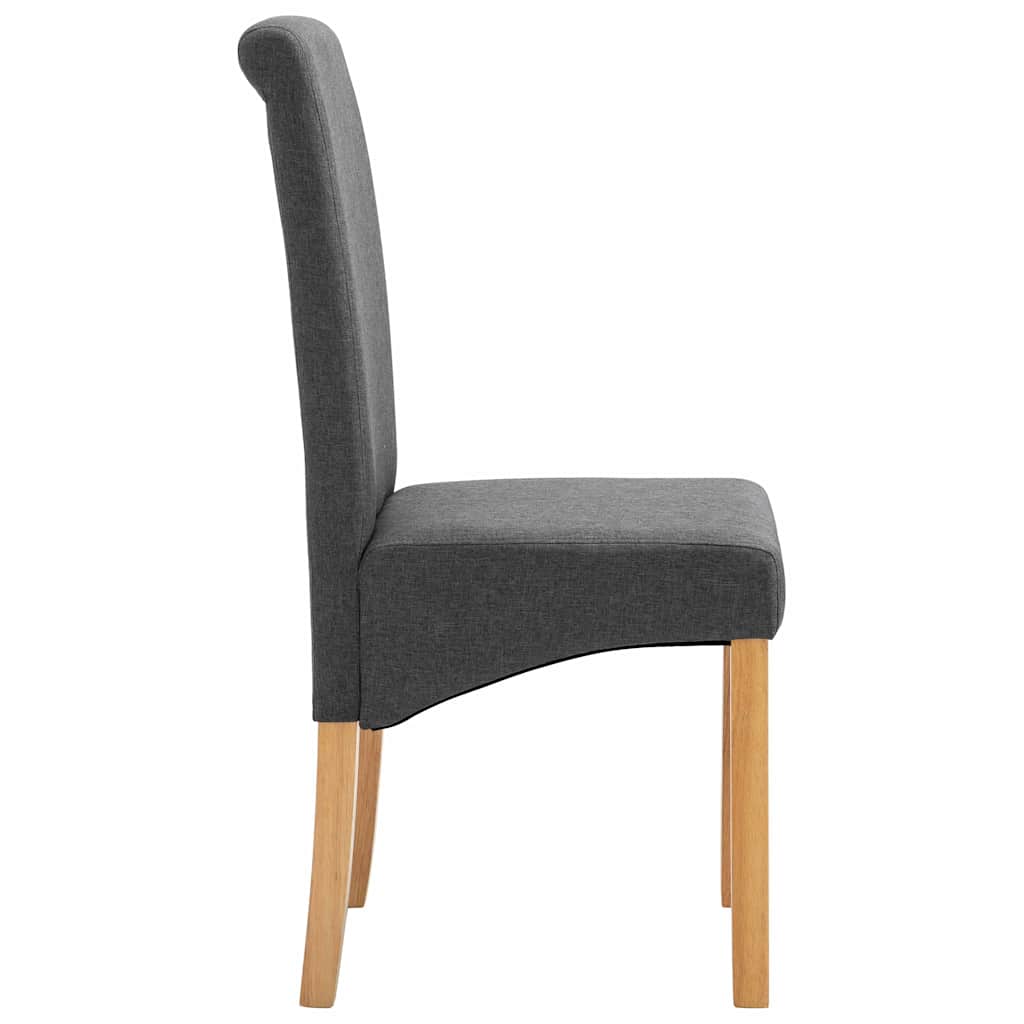 Dining Chairs 2 pcs Gray Fabric