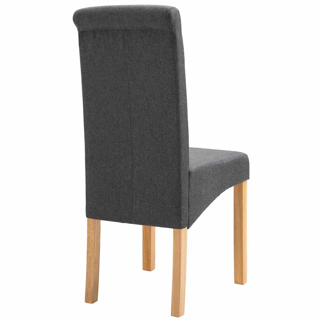 Dining Chairs 2 pcs Gray Fabric