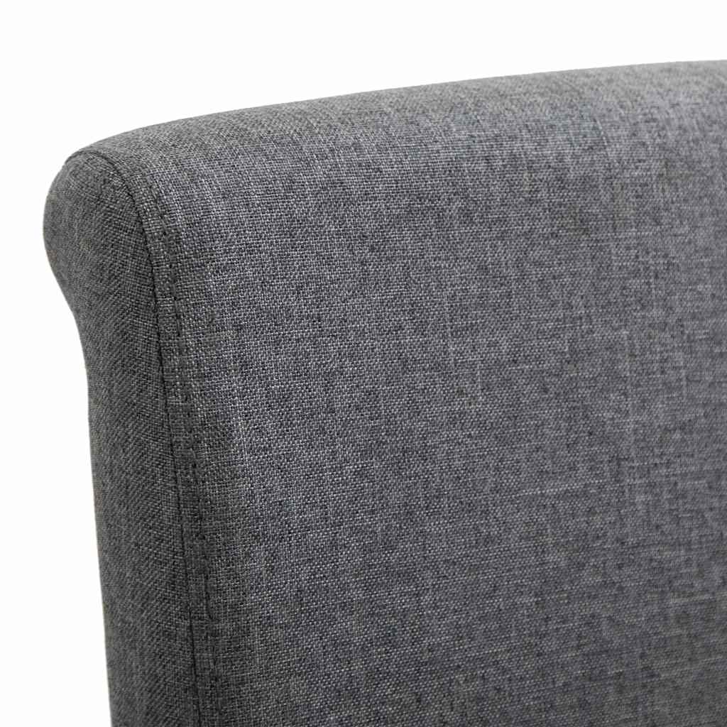 Dining Chairs 2 pcs Gray Fabric