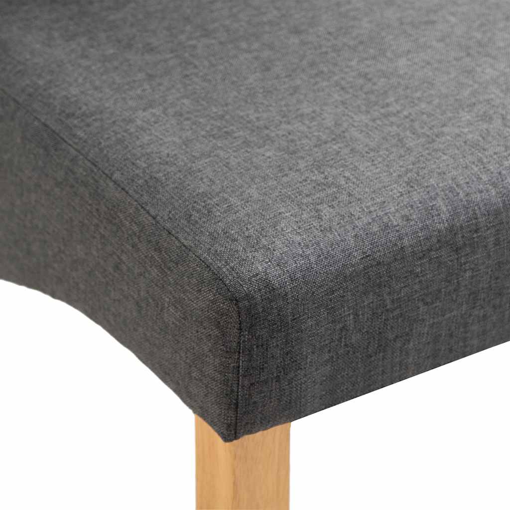 Dining Chairs 2 pcs Gray Fabric