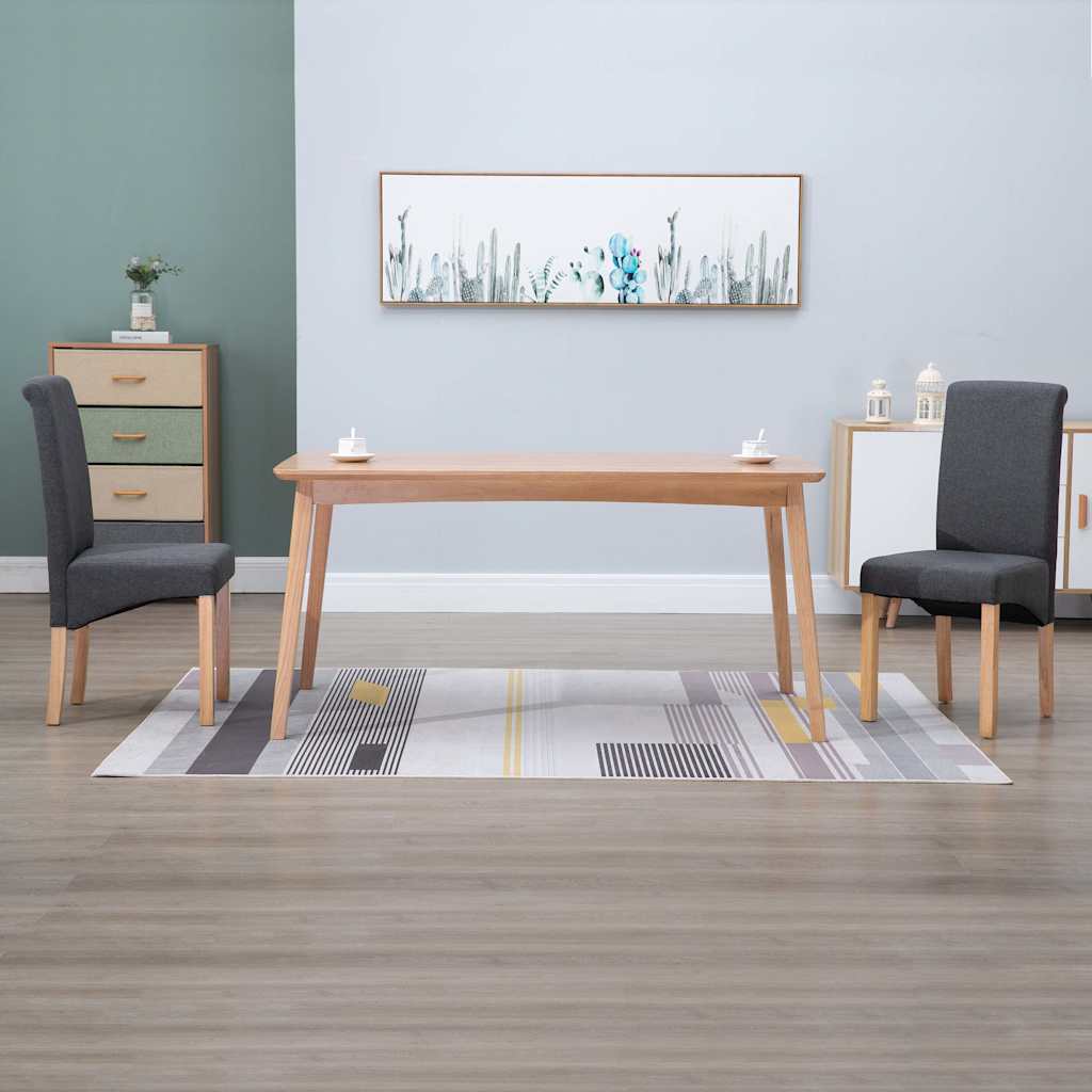 Dining Chairs 2 pcs Gray Fabric