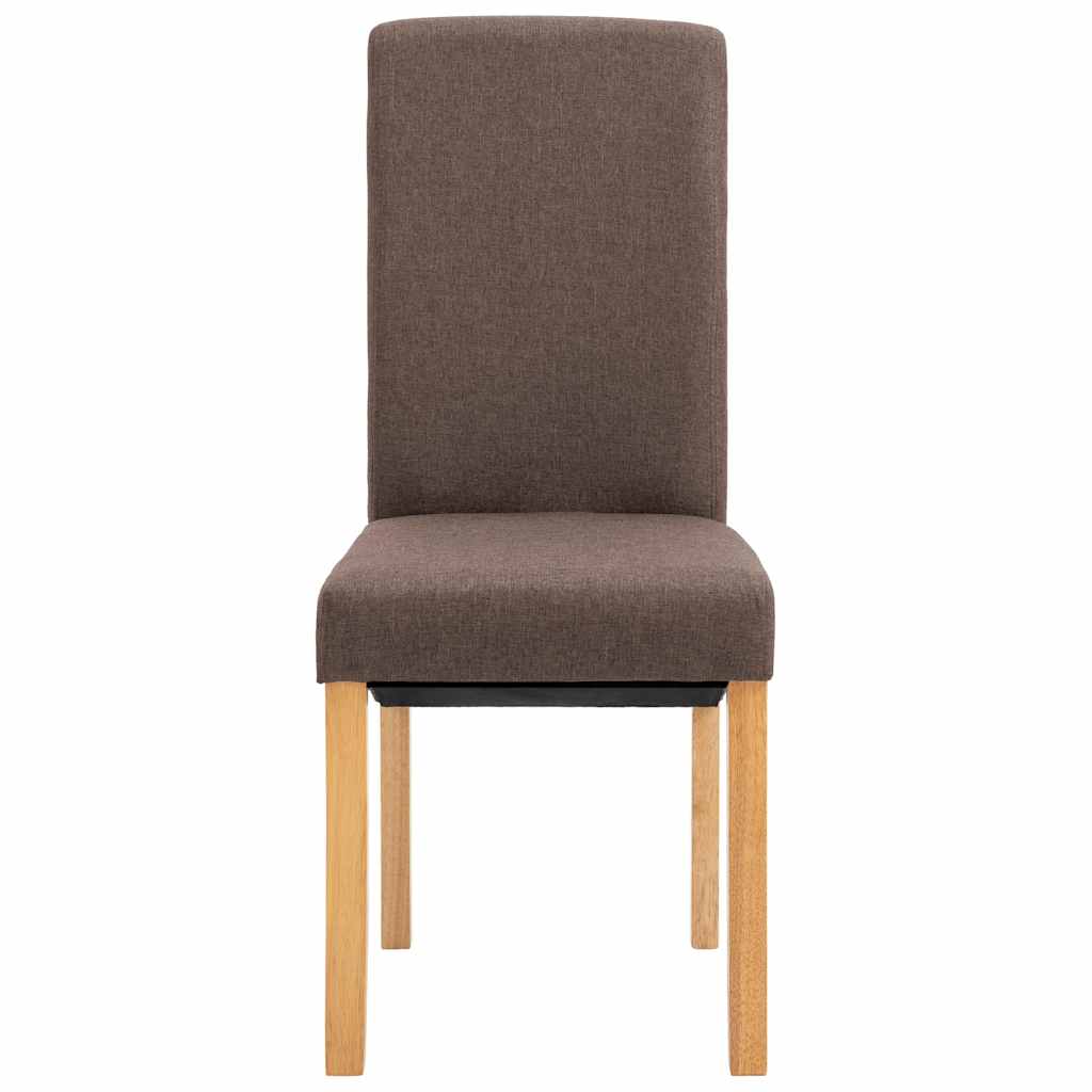 Dining Chairs 2 pcs Brown Fabric