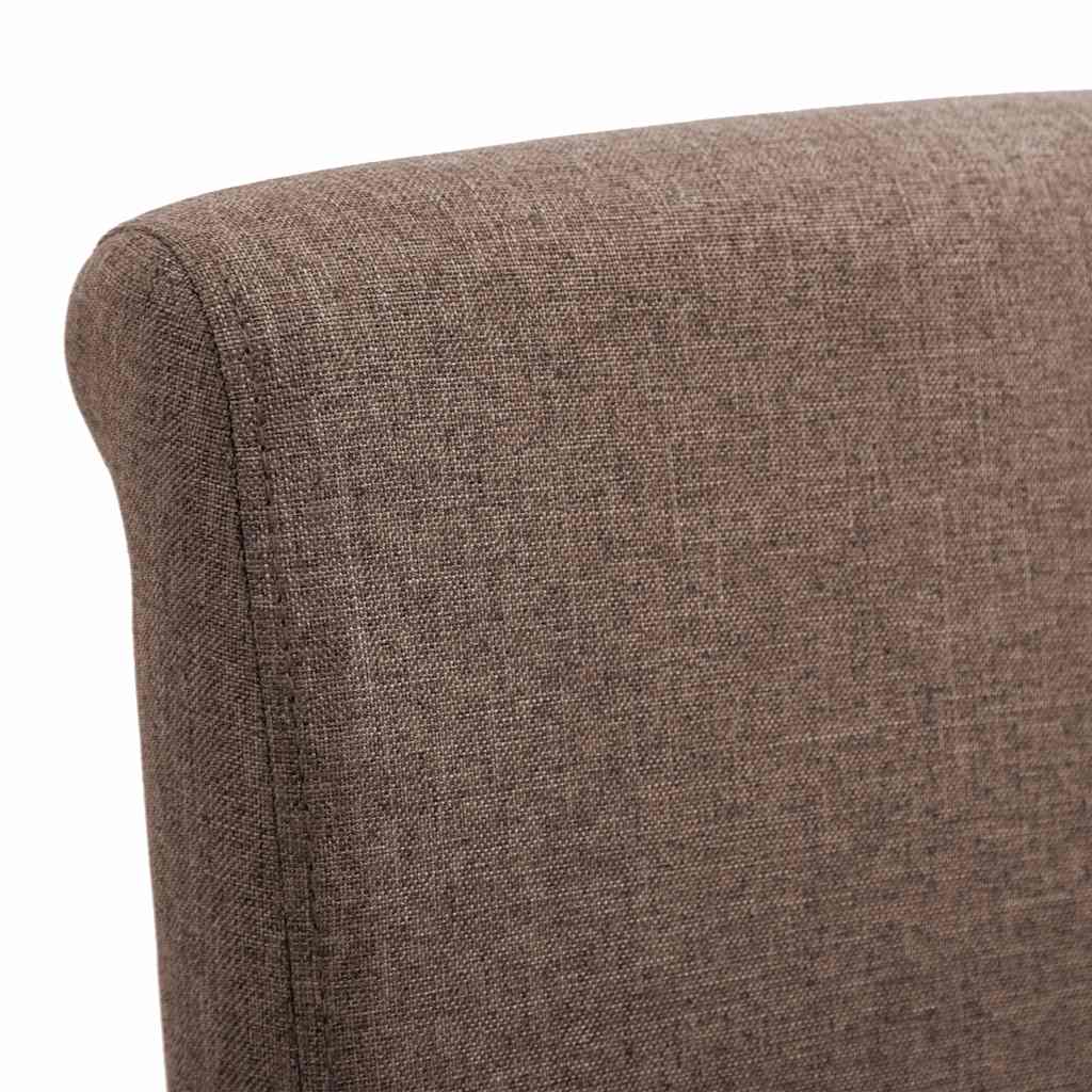 Dining Chairs 2 pcs Brown Fabric