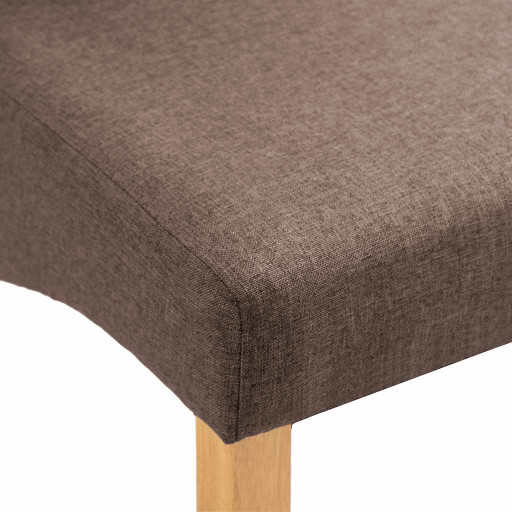 Dining Chairs 2 pcs Brown Fabric