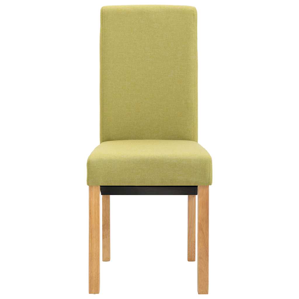Dining Chairs 4 pcs Green Fabric