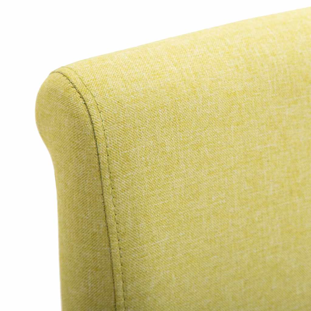 Dining Chairs 4 pcs Green Fabric