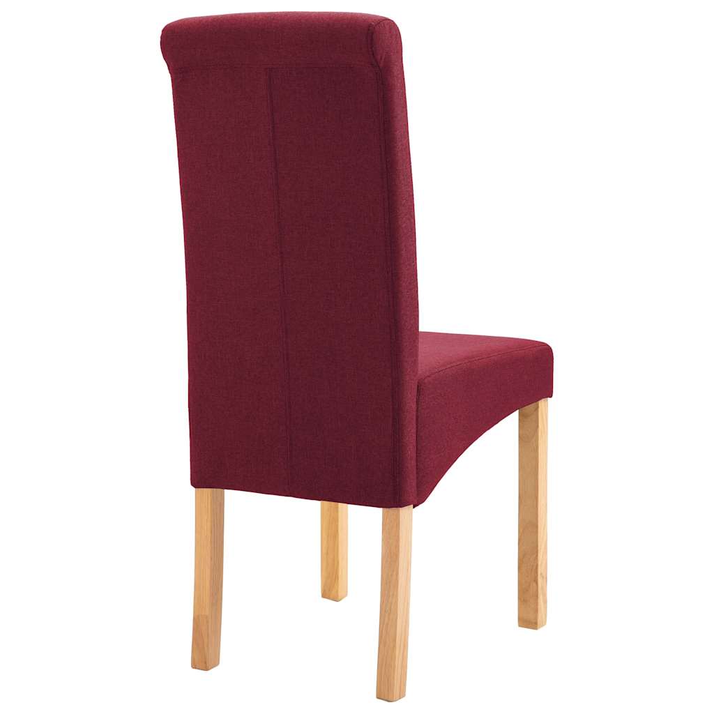 Dining Chairs 4 pcs Red Fabric