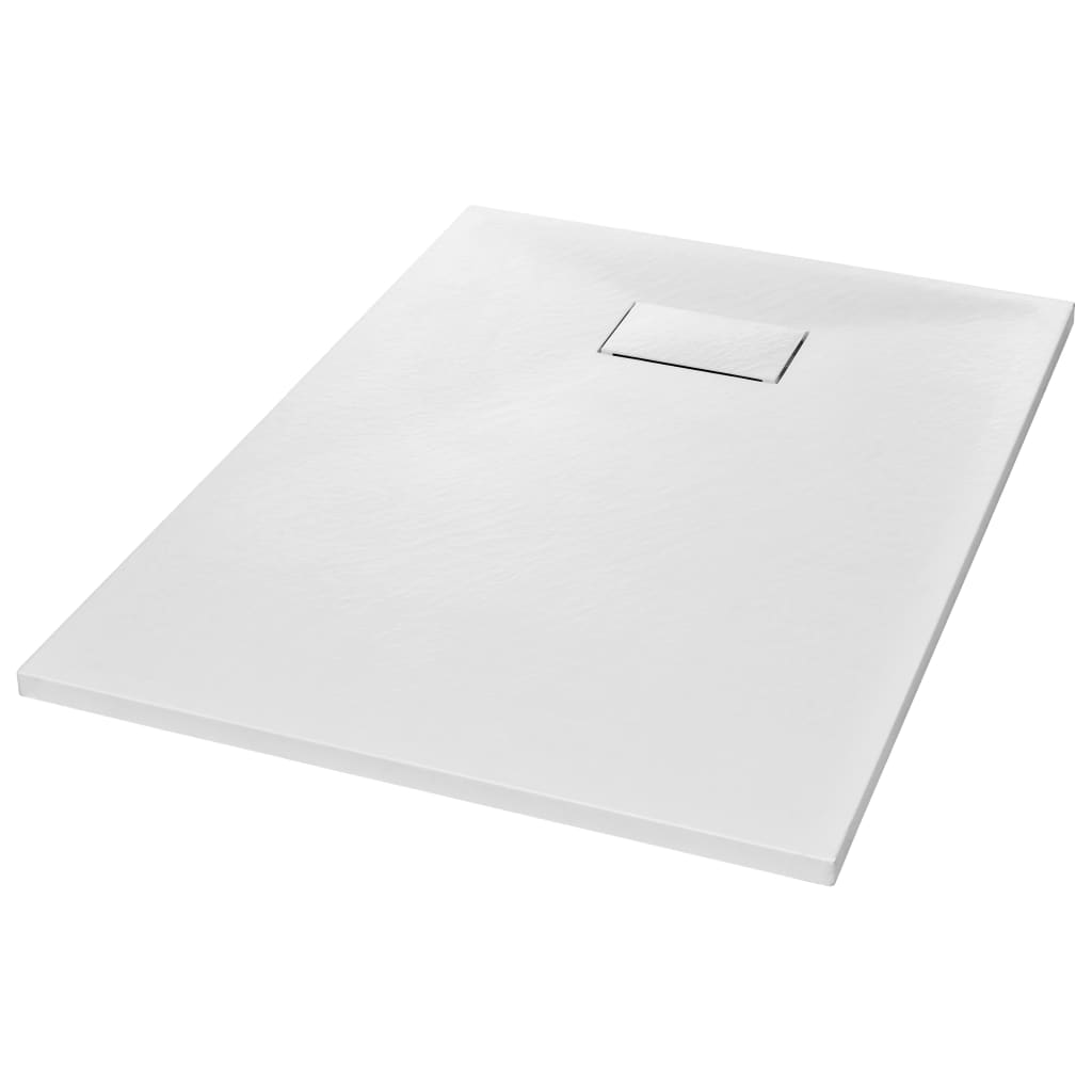 vidaXL Shower Base Tray SMC White 100x70 cm