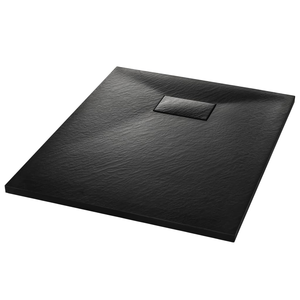 vidaXL Shower Base Tray SMC Black 90x70 cm