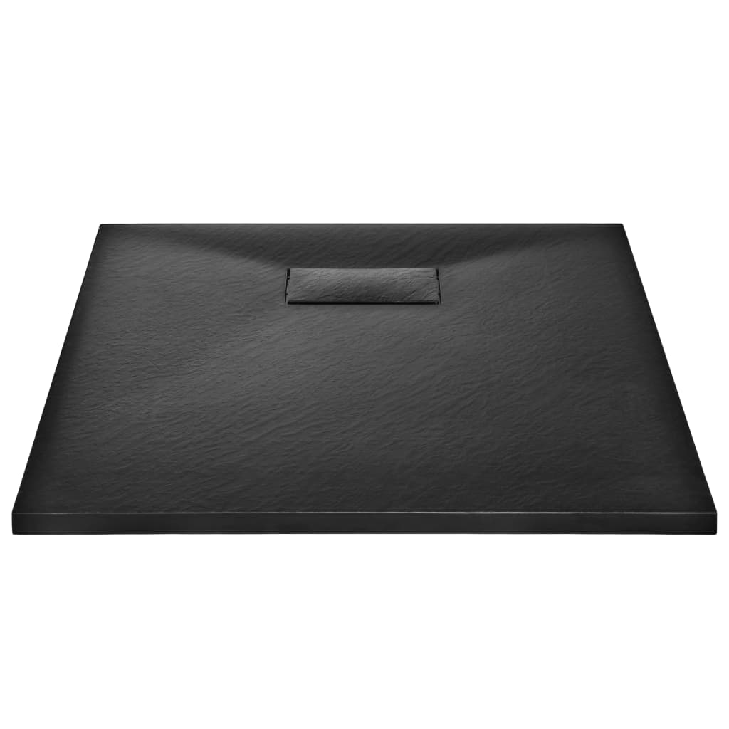 vidaXL Shower Base Tray SMC Black 90x70 cm