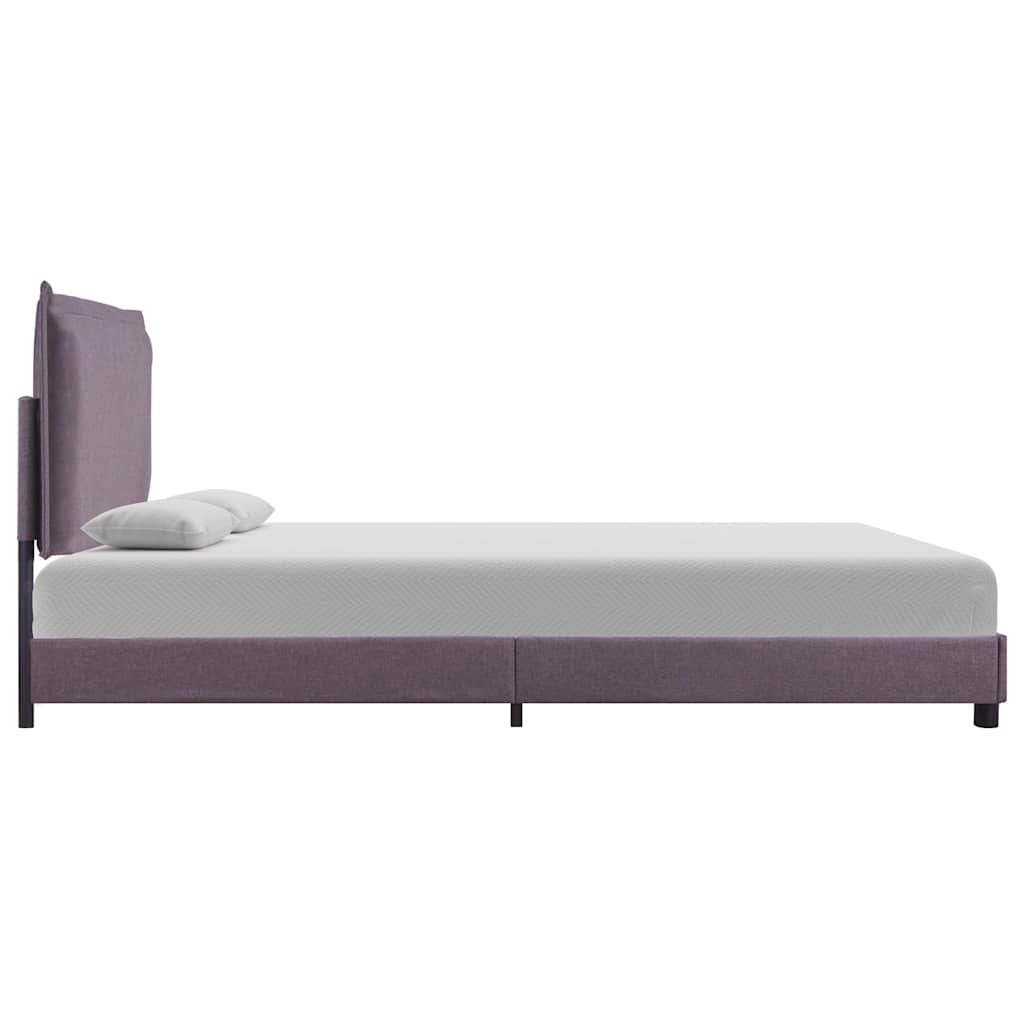 Bed Frame without Mattress Taupe Fabric 135x190 cm Double