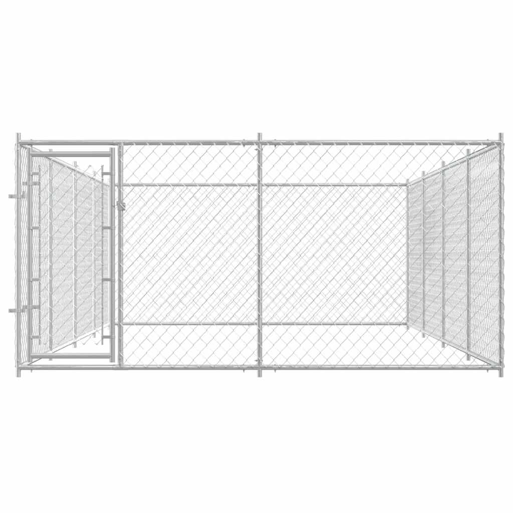 144938 vidaXL Outdoor Dog Kennel 7,6x3,8x1,9 m