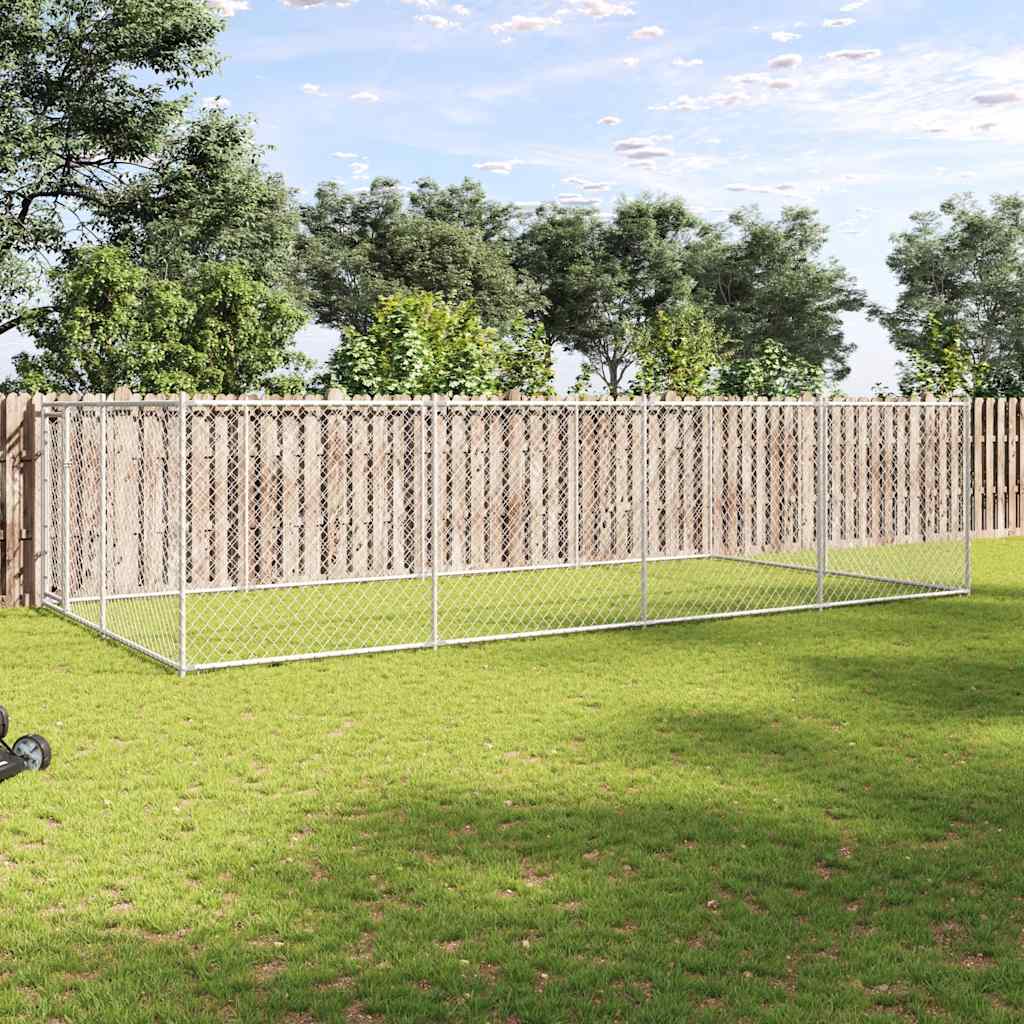144938 vidaXL Outdoor Dog Kennel 7,6x3,8x1,9 m