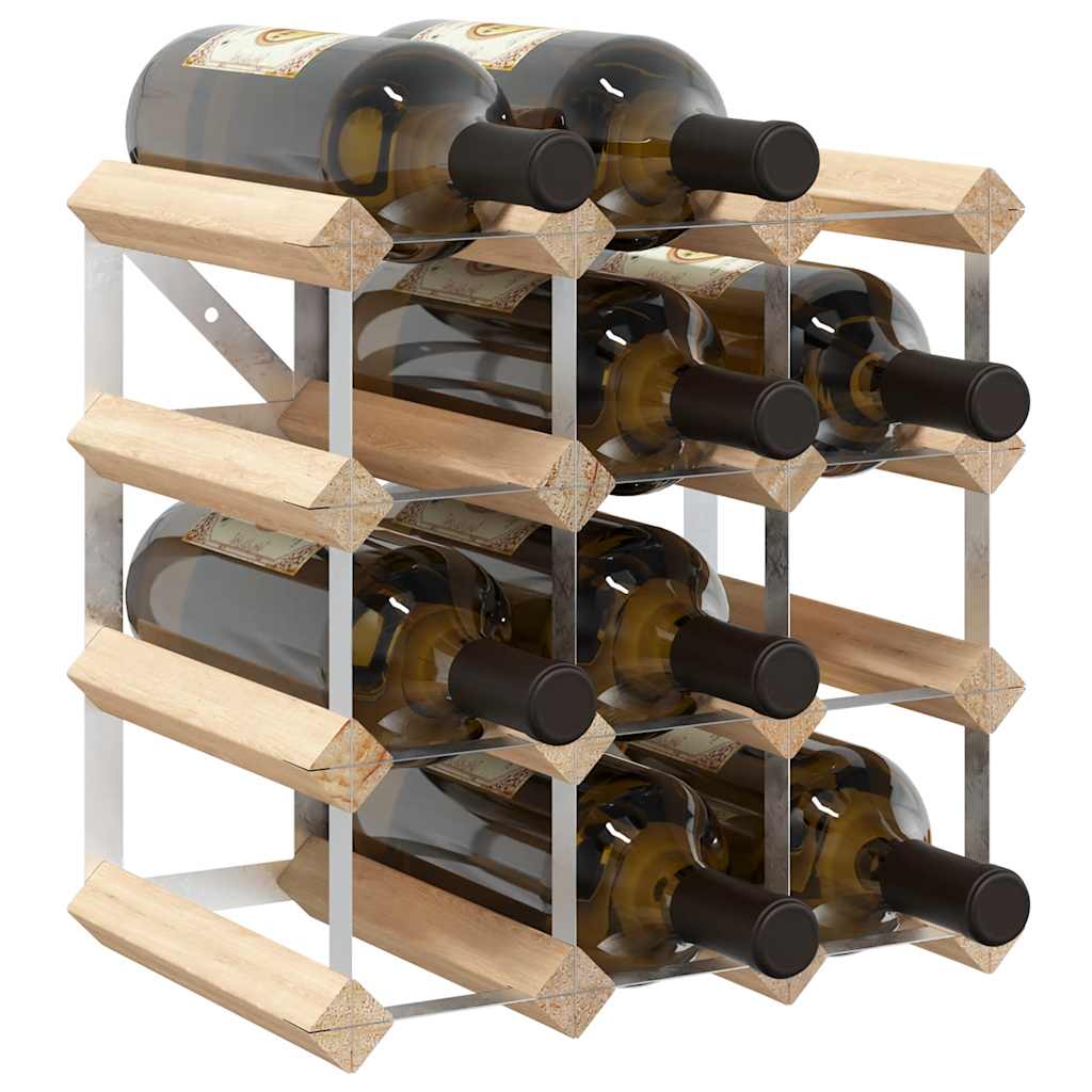 Wine Rack for 12 Bottles Solid Pinewood