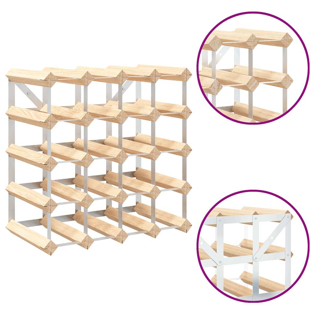 Wine Rack for 20 Bottles Solid Pinewood