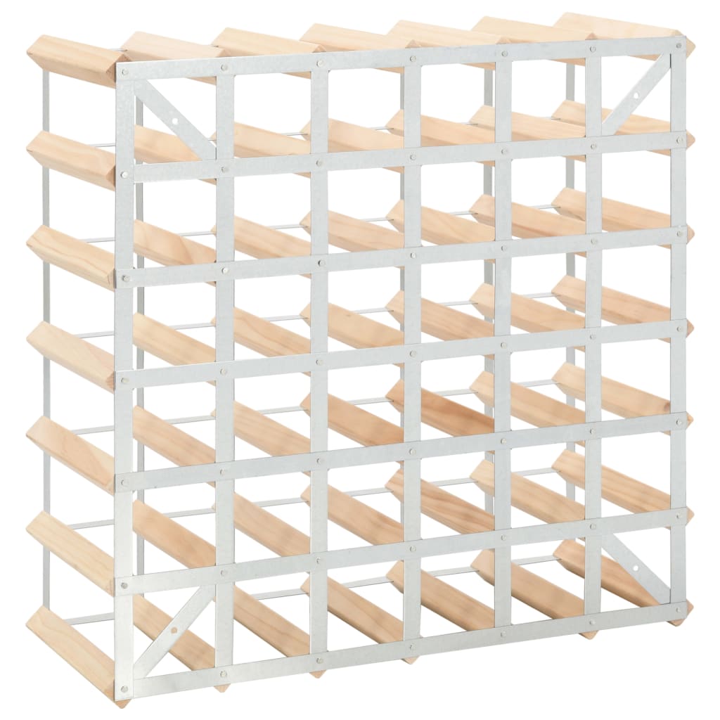 vidaXL Wine Rack for 42 Bottles Solid Pinewood