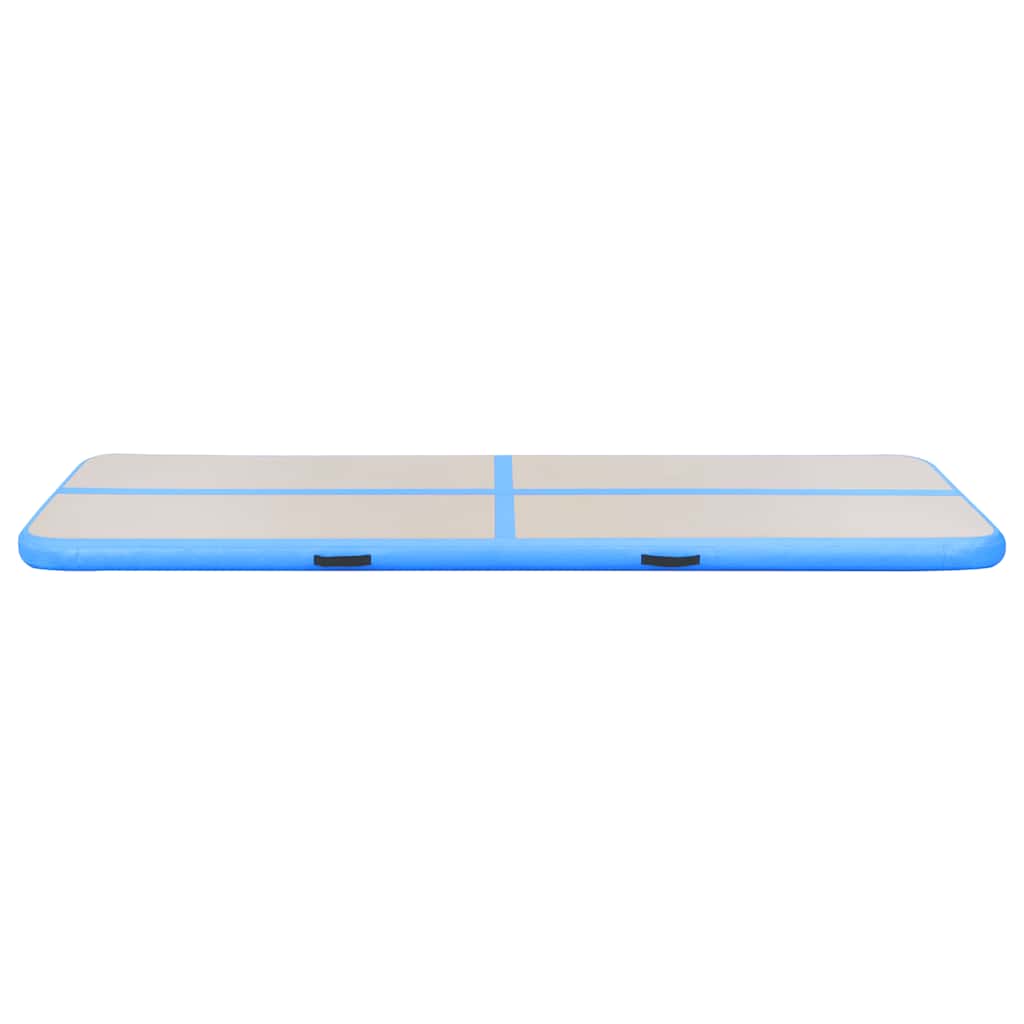 Inflatable Gymnastics Mat with Pump 800x100x10 cm PVC Blue