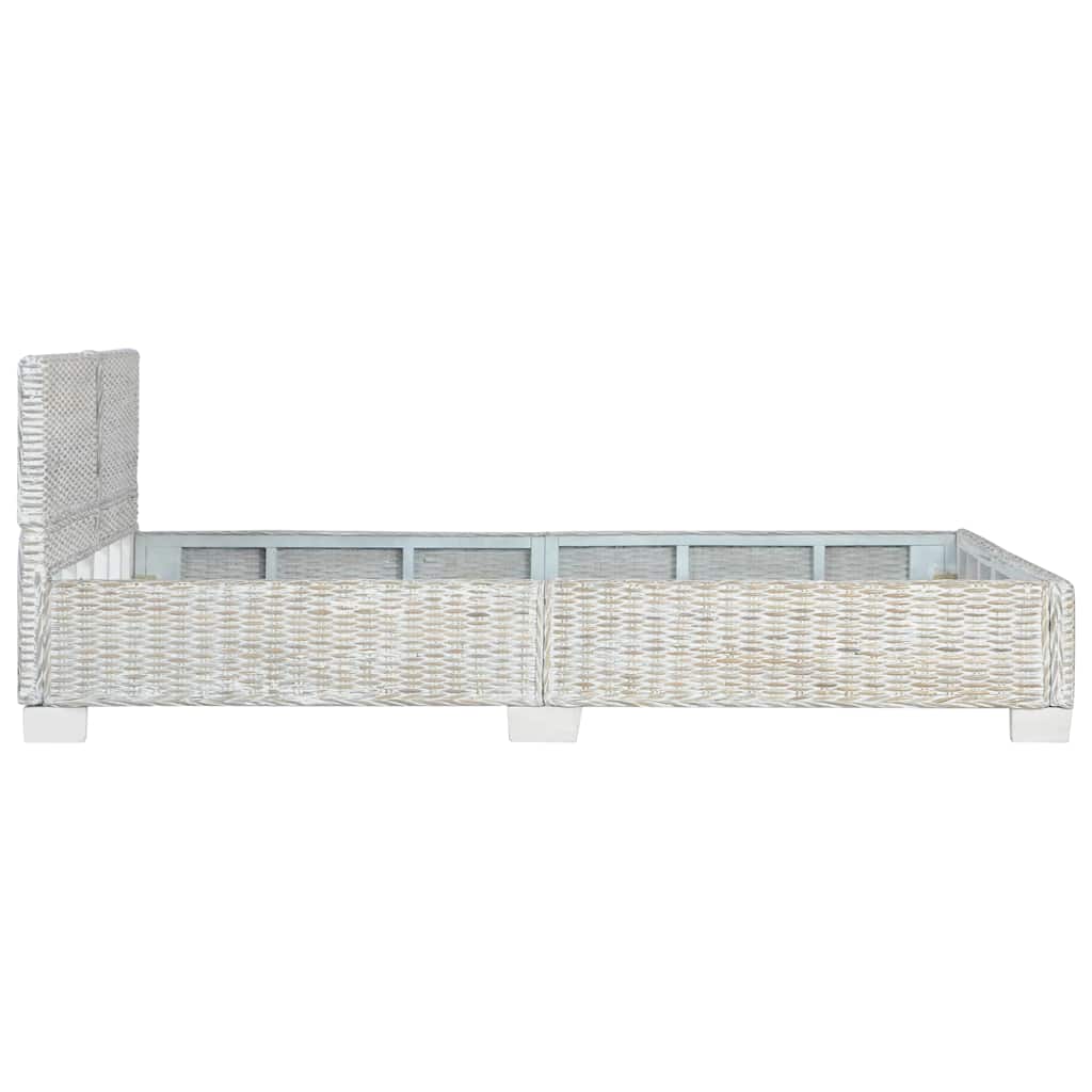 Bed Frame | Grey | Mahogany wood | Double | Bed Frame | Rectangular