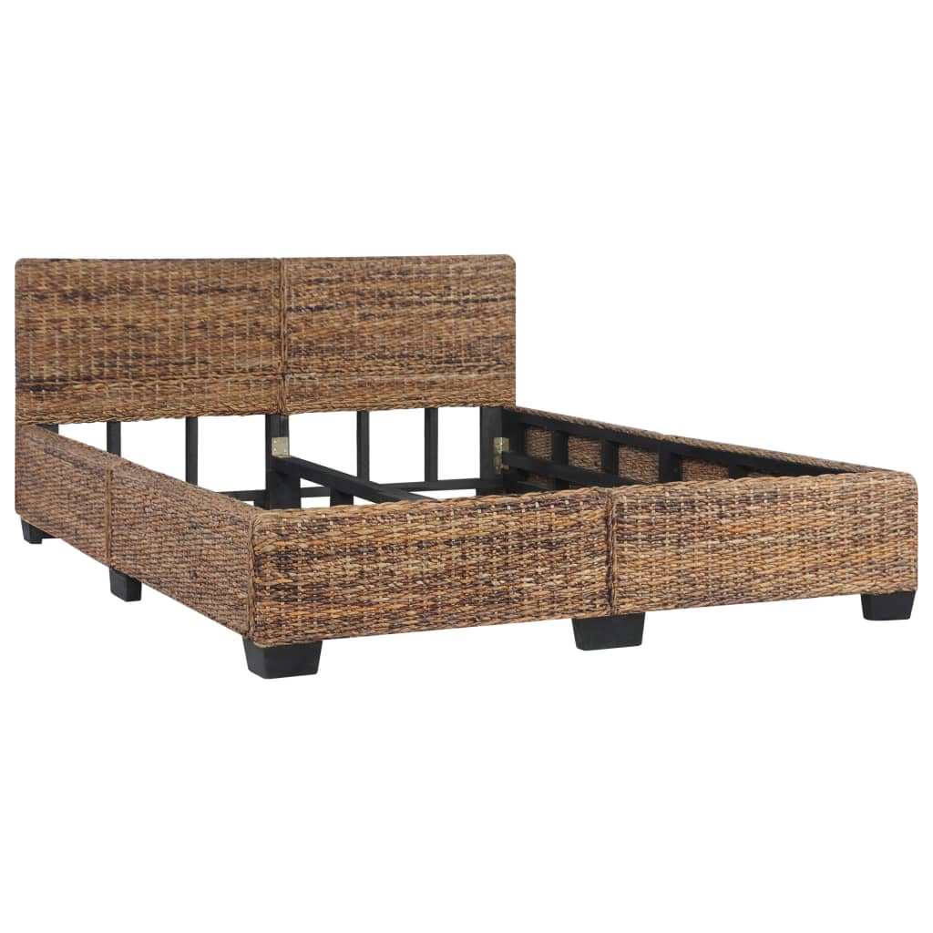 vidaXL Bed Frame without Mattress Natural Rattan 160x200 cm