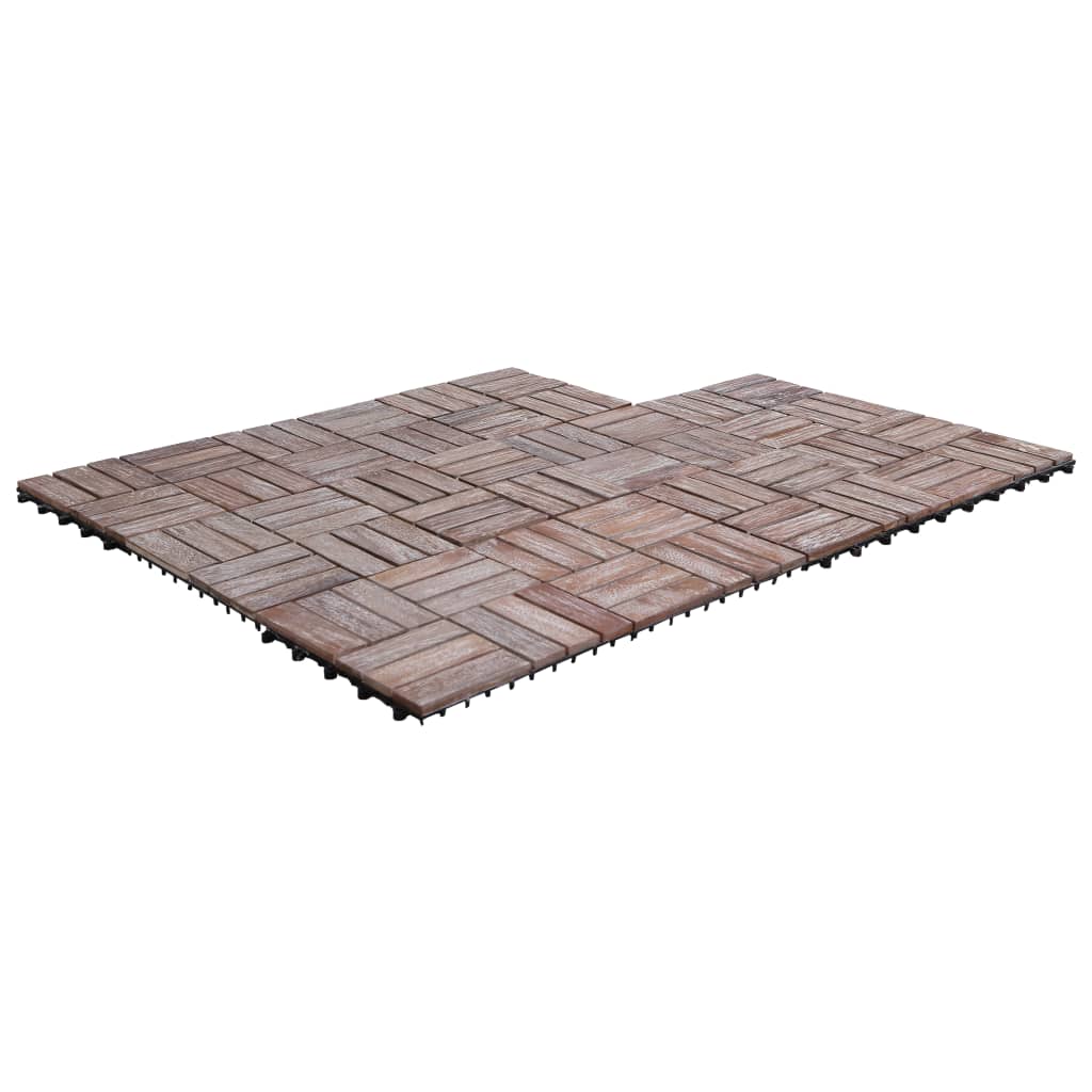 vidaXL Decking Tiles 11 pcs 30x30 cm Solid Reclaimed Wood