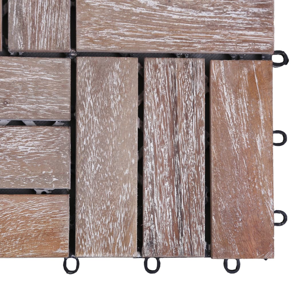 vidaXL Decking Tiles 11 pcs 30x30 cm Solid Reclaimed Wood