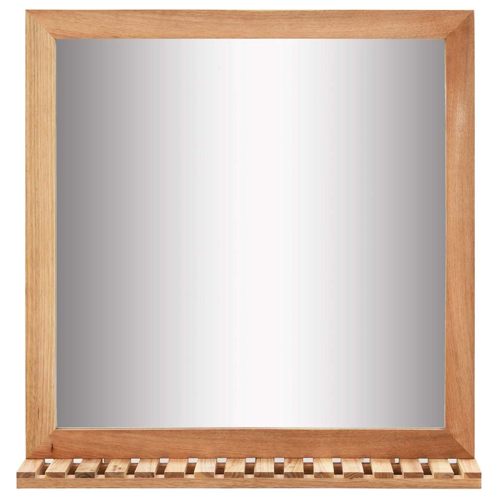 247607 vidaXL Sink Cabinet with Mirror Solid Walnut Wood