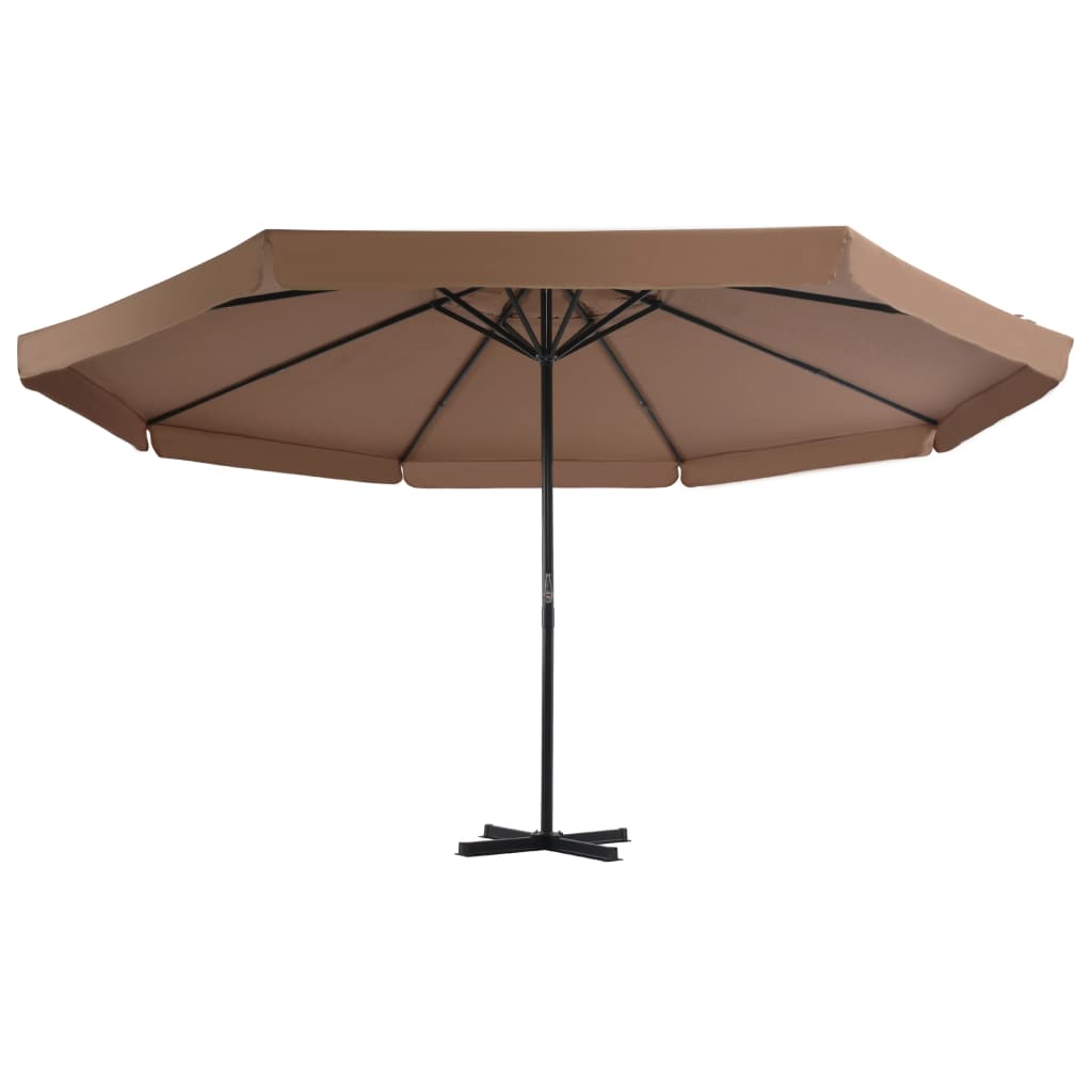 vidaXL Garden Parasol with Portable Base Taupe