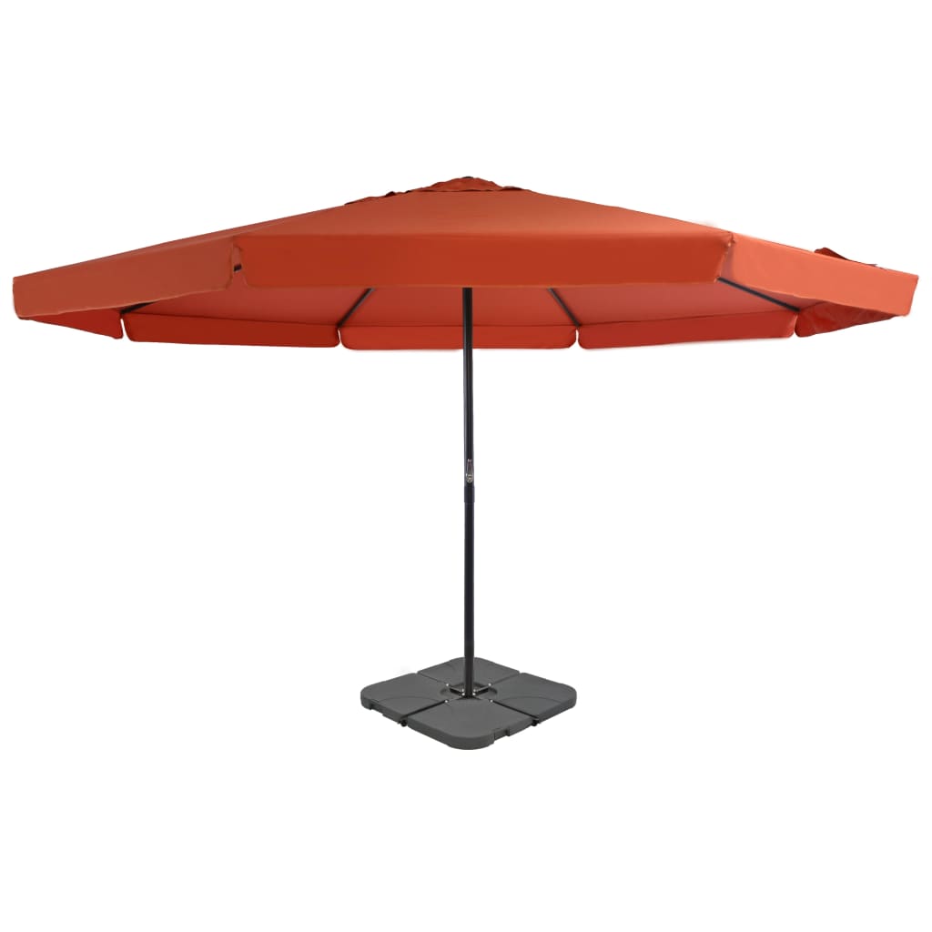 vidaXL Garden Parasol with Portable Base Terracotta