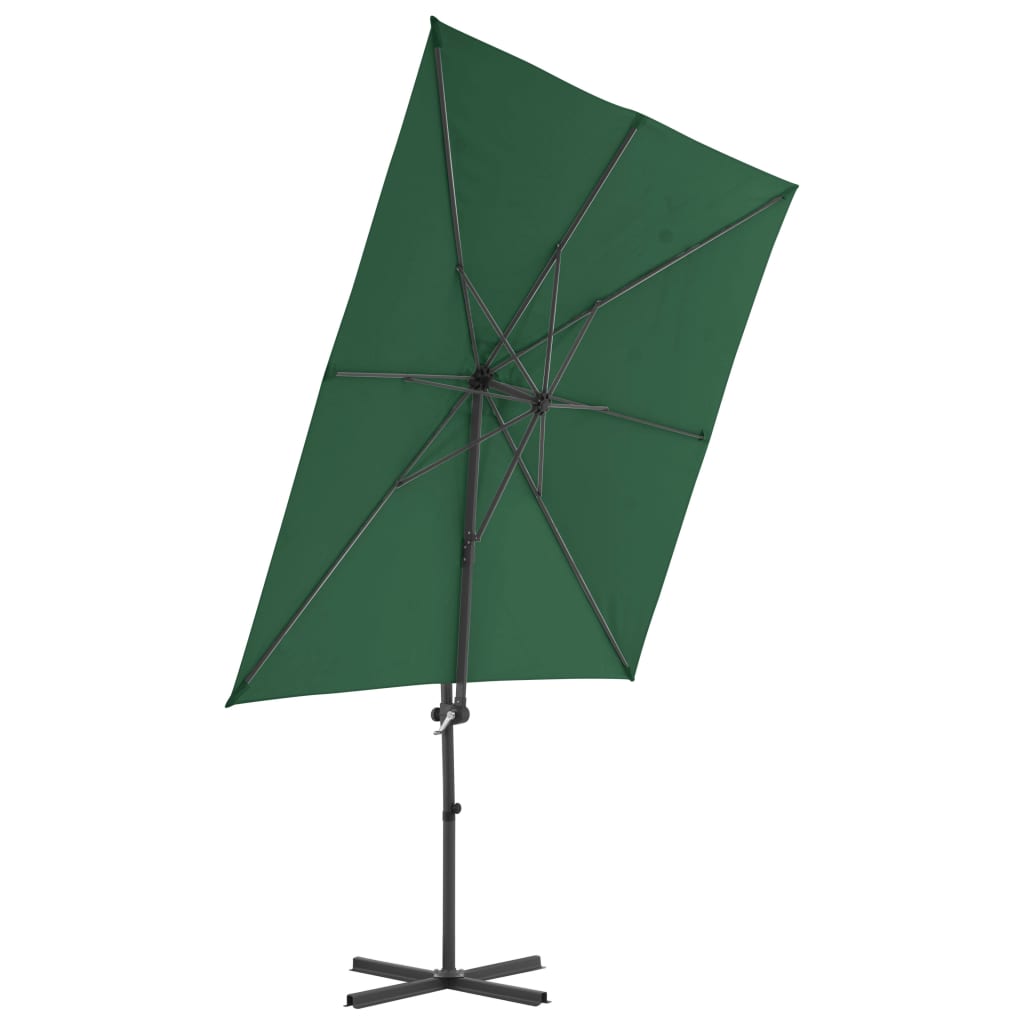 vidaXL Garden Parasol with Portable Base Green