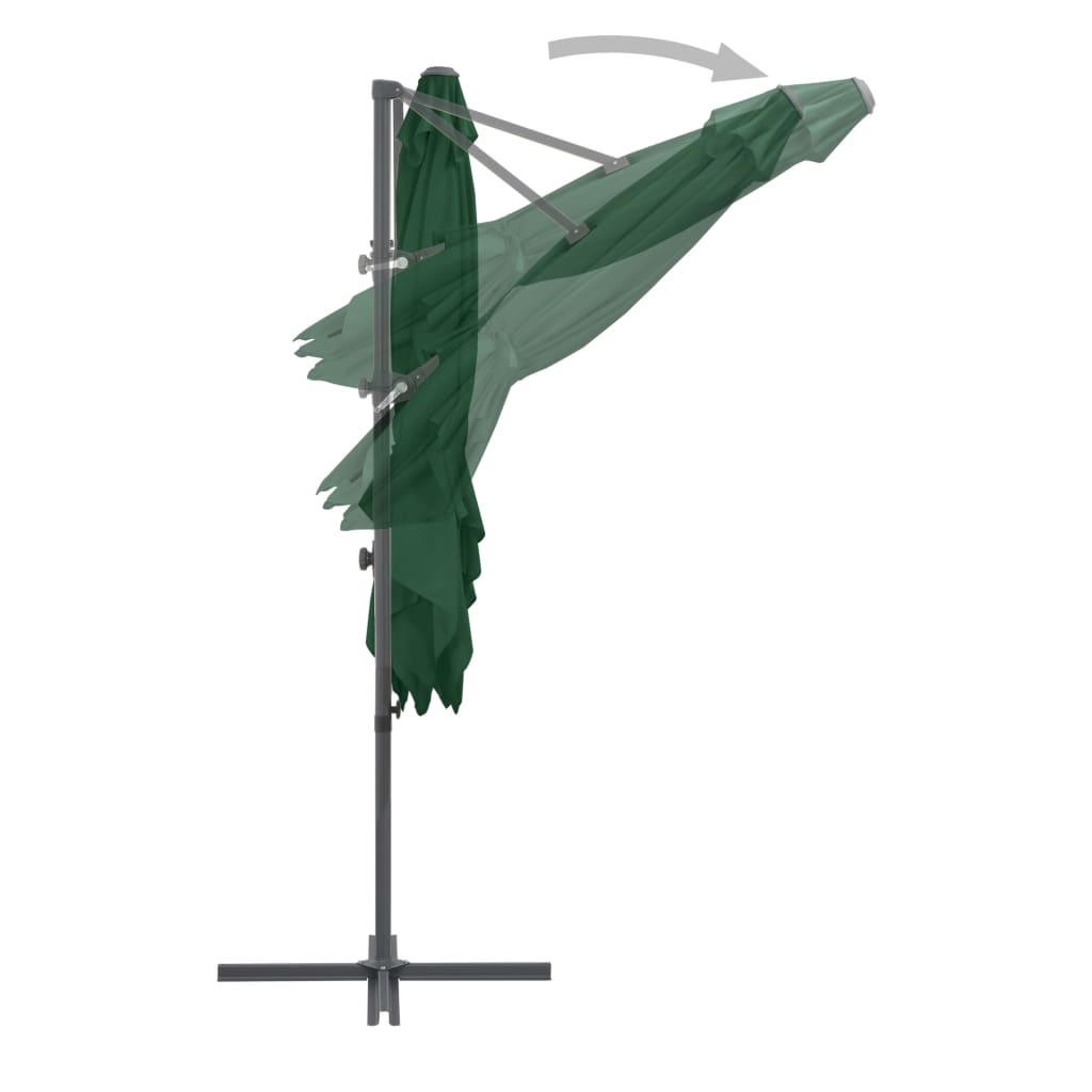 vidaXL Garden Parasol with Portable Base Green