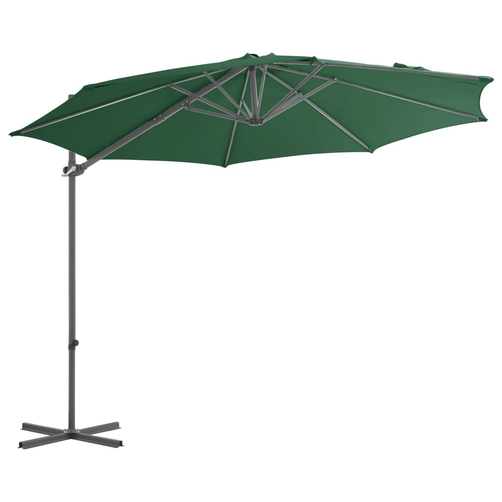 vidaXL Garden Parasol with Portable Base Green