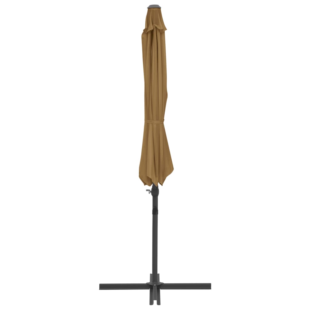 Garden Parasol with Portable Base Taupe